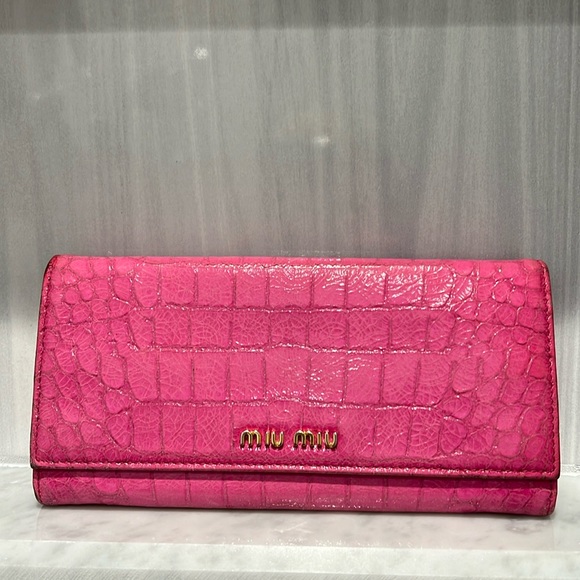 Miu Miu Handbags - MIU MIU Pink Leather Wallet